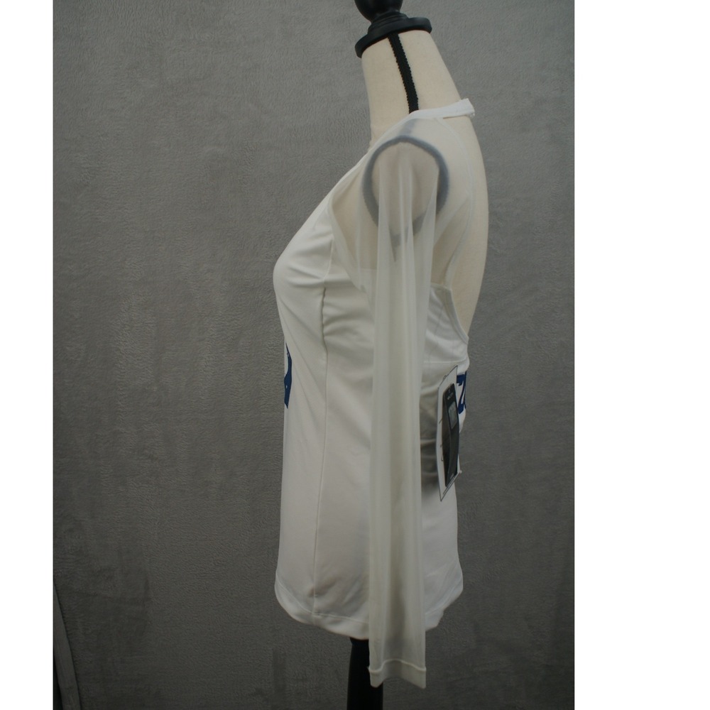 NFL Team Apparel Indianapolis Colts White Mesh Sleeve Open Back Top Medium NWT - Picture 2 of 12